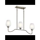 Kichler 44379NI 3-Lights Brushed Nickel 75W Linear Chandelier