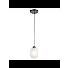 Kichler 44380BK 1-Light Black 75W Mini Pendant