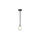 Kichler 44380BK 1-Light Black 75W Mini Pendant