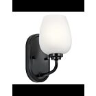Kichler 44381BK 1-Light Black 75W Wall Sconce