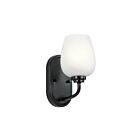 Kichler 44381BK 1-Light Black 75W Wall Sconce