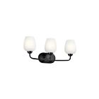 Kichler 45129BK 3-Lights Black 75W Vanity Light