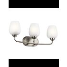 Kichler 45129NI 3-Lights Brushed Nickel 75W Vanity Light