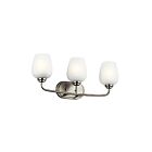 Kichler 45129NI 3-Lights Brushed Nickel 75W Vanity Light