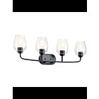 Kichler 45130BKCS 4-Lights Black 75W Vanity Light