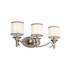 Kichler 45283AP 3-Lights Antique Pewter 60W Vanity Light