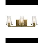 Kichler 45297NBR 3-Lights Natural Brass 100W Vanity Light