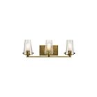Kichler 45297NBR 3-Lights Natural Brass 100W Vanity Light