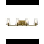 Kichler 45298NBR 4-Lights Natural Brass 100W Vanity Light