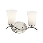 Kichler 45375NI 2-Lights Brushed Nickel 100W Vanity Light