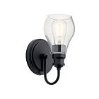 Kichler 45390BK 1-Light Black 100W Wall Sconce