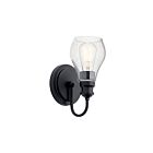 Kichler 45390BK 1-Light Black 100W Wall Sconce