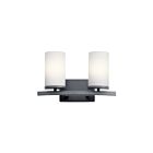 Kichler 45496BK 2-Lights Black 100W Vanity Light