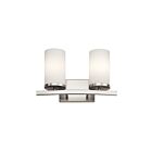 Kichler 45496NI 2-Lights Brushed Nickel 100W Vanity Light