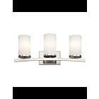 Kichler 45497NI 3-Lights Brushed Nickel 100W Vanity Light