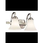 Kichler 45512NI 2-Lights Brushed Nickel 100W Vanity Light