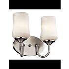 Kichler 45569NI 2-Lights Brushed Nickel 100W Vanity Light