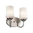 Kichler 45569NI 2-Lights Brushed Nickel 100W Vanity Light