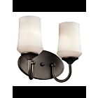 Kichler 45569OZL18 2-Lights Olde Bronze 10W LED Vanity Light