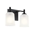 Kichler Shailene 45573BK 2-Lights Black 100W Vanity Light