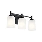 Kichler Shailene 45574BK 3-Lights Black 300W Vanity Light
