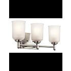 Kichler 45574NI 3-Lights Brushed Nickel 100W Vanity Light