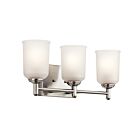 Kichler 45574NI 3-Lights Brushed Nickel 100W Vanity Light