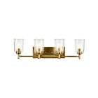 Kichler 45575NBRCLR 4-Lights 400W Natural Brass Vanity Light