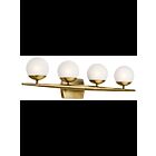 Kichler 45583NBR 4-Lights Natural Brass 50W Vanity Light