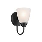 Kichler 45637BK Jolie 1-Light 100W Black Bathroom Vanity Light