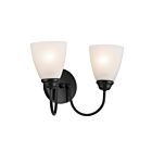 Kichler 45638BK Jolie 2-Lights 100W Black Bathroom Vanity Light