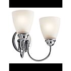 Kichler 45638CH 2-Lights Chrome 100W Vanity Light