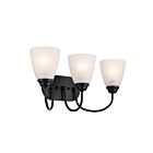 Kichler 45639BK Jolie 3-Lights 100W Black Bathroom Vanity Light