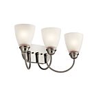 Kichler 45639NI 3-Lights Brushed Nickel 100W Vanity Light