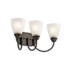 Kichler 45639OZL18 3-Lights Olde Bronze 10W LED Vanity Light