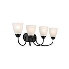 Kichler 45640BK Jolie 4-Lights 100W Black Bathroom Vanity Light