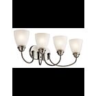Kichler 45640NI 4-Lights Brushed Nickel 100W Vanity Light