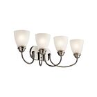 Kichler 45640NI 4-Lights Brushed Nickel 100W Vanity Light