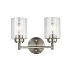 Kichler 45885NI 2-Lights Brushed Nickel 75W Vanity Light
