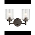 Kichler 45885OZ 2-Lights Olde Bronze 75W Vanity Light