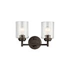 Kichler 45885OZ 2-Lights Olde Bronze 75W Vanity Light