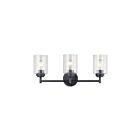 Kichler 45886BK 3-Lights Black 75W Vanity Light