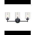 Kichler 45886BK 3-Lights Black 75W Vanity Light
