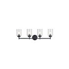 Kichler 45887BK 4-Lights Black 75W Vanity Light