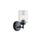 Kichler 45910BK 1-Light Black 75W Wall Sconce