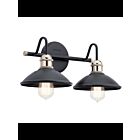 Kichler 45944BK 2-Lights Black 75W Vanity Light