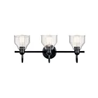 Kichler 45973BK 3-Lights Black 225W Vanity Light