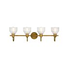 Kichler 45974NBR 4-Lights Natural Brass 75W Vanity Light
