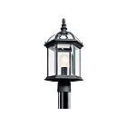 Kichler 49187BK 1-Light Black 100W Outdoor Post Mount