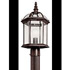 Kichler 49187TZ 1-Light Tannery Bronze 100W Outdoor Post Mount